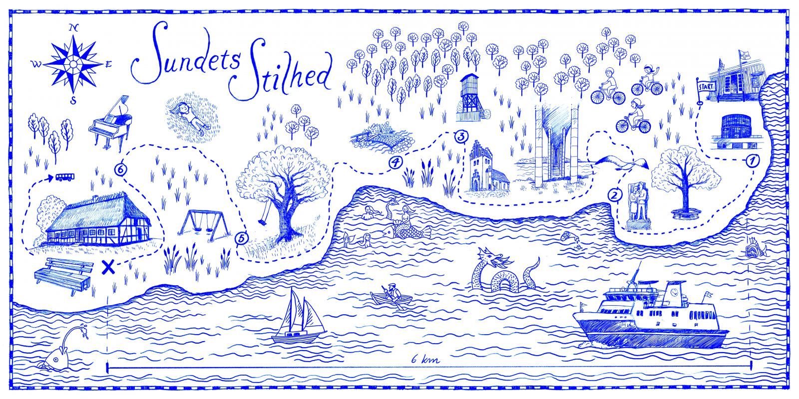 sundets stilhed kort