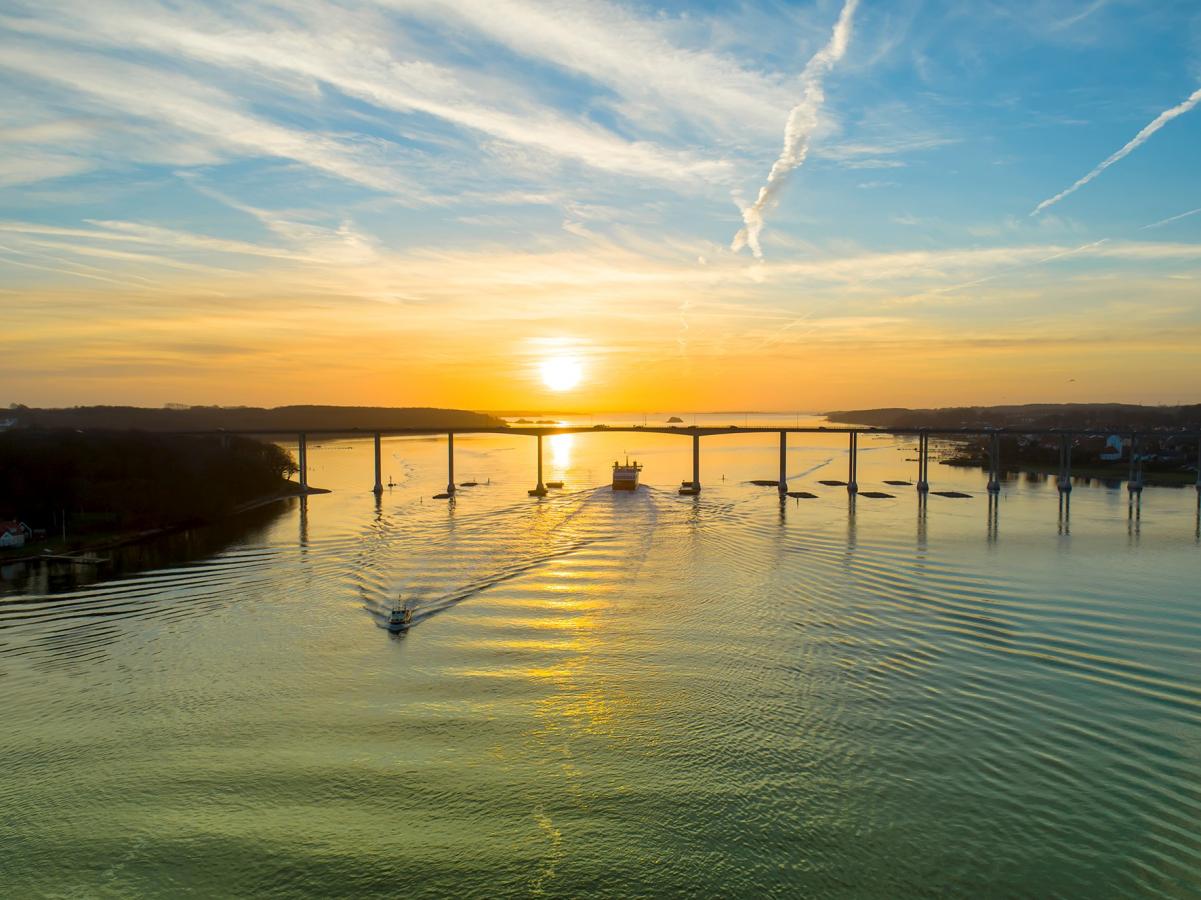 Solnedgang i Svendborgsund