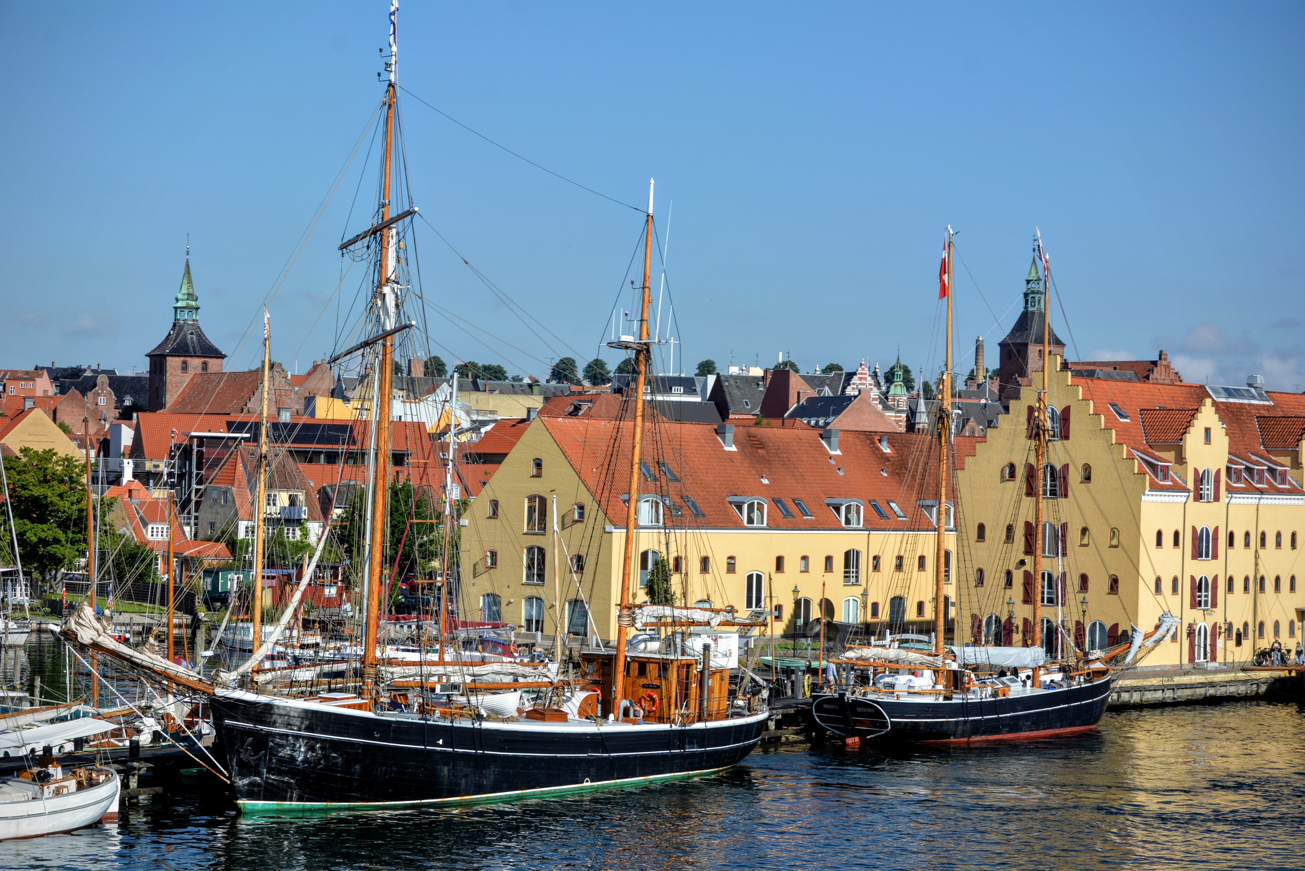 Træskive ved Sejlskibsbroen i Svendborg