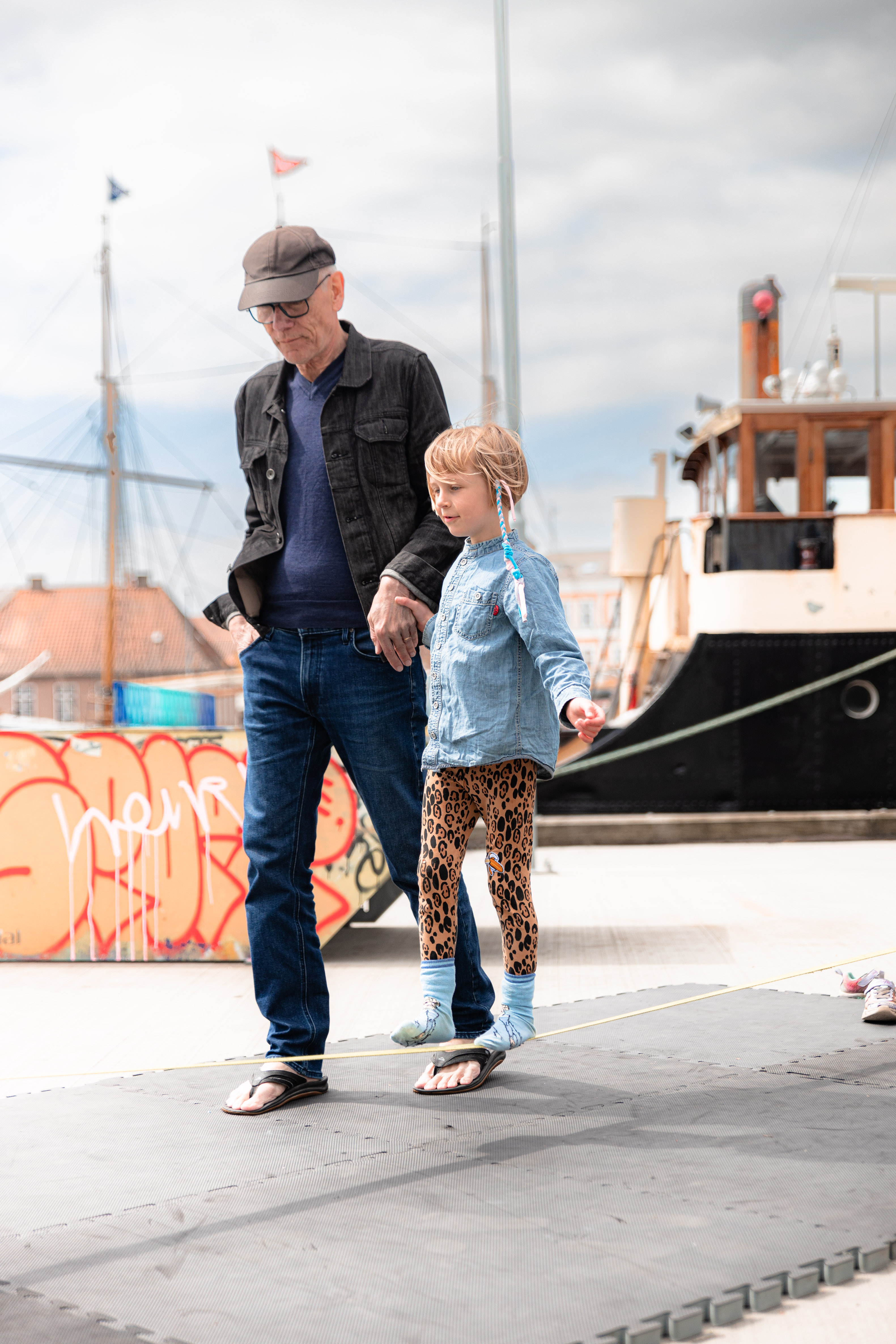 Børnefamilie på Frederiksø