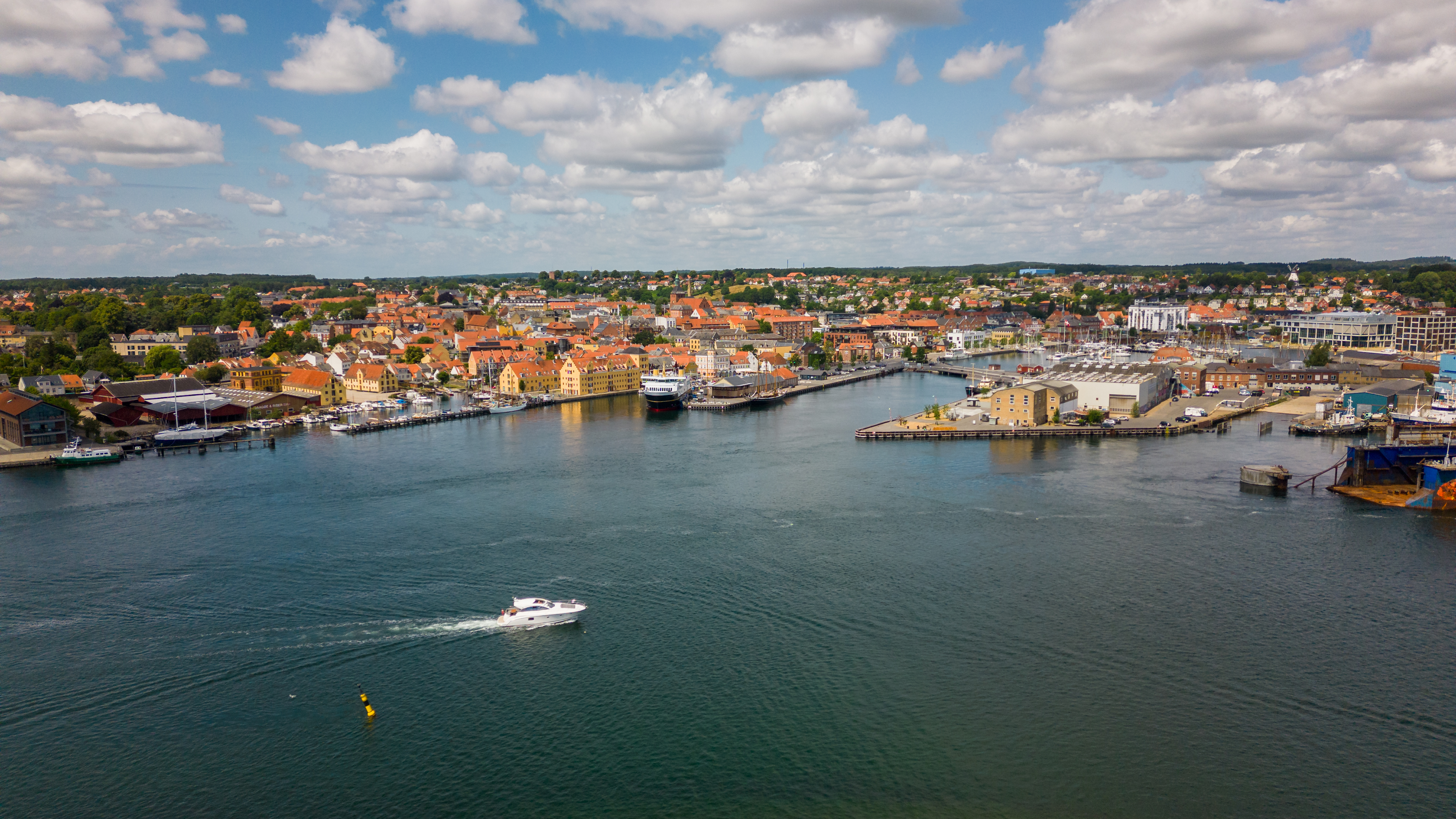 Svendborg havn drone