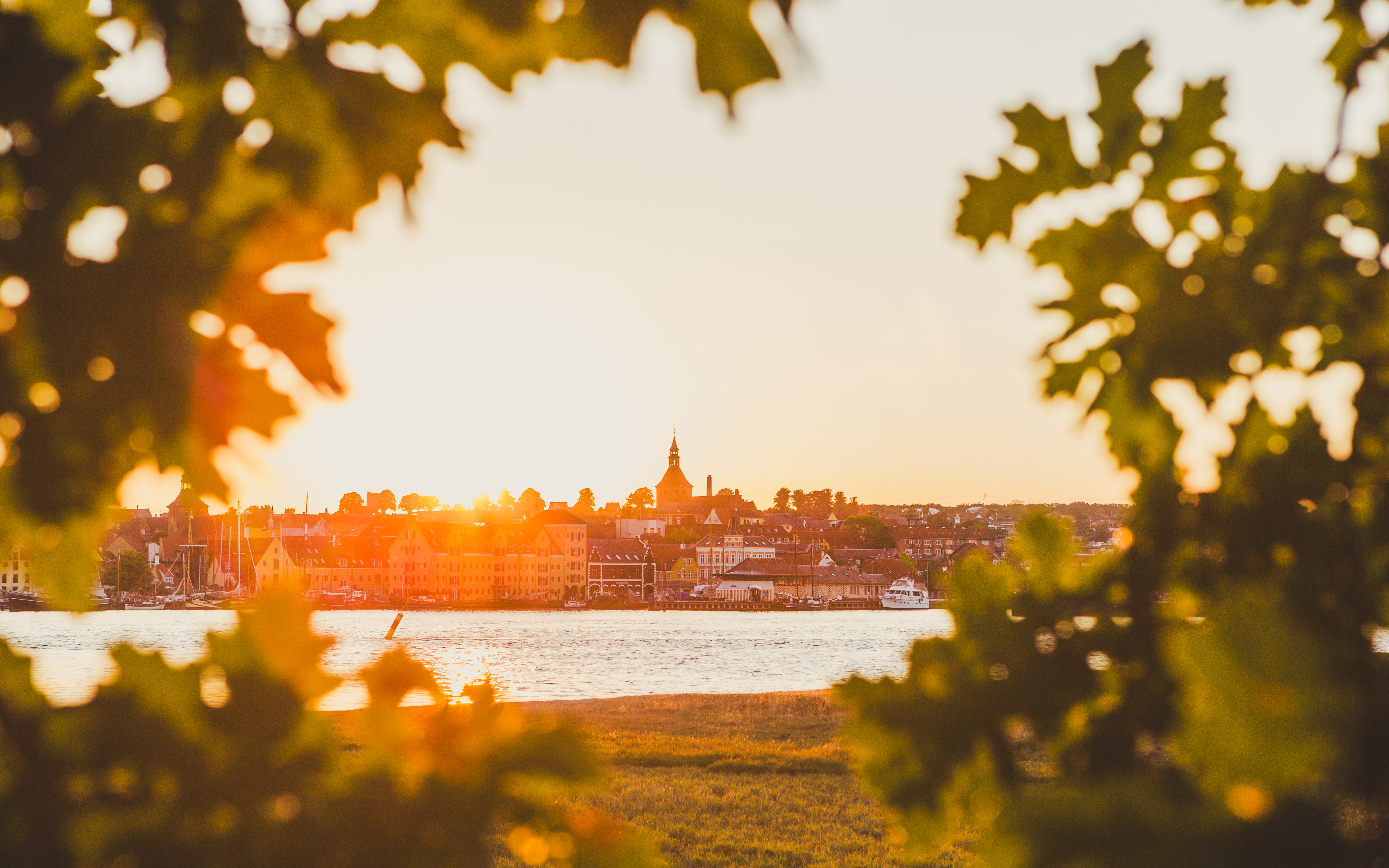 Svendborg, solnedgang fra Skansen