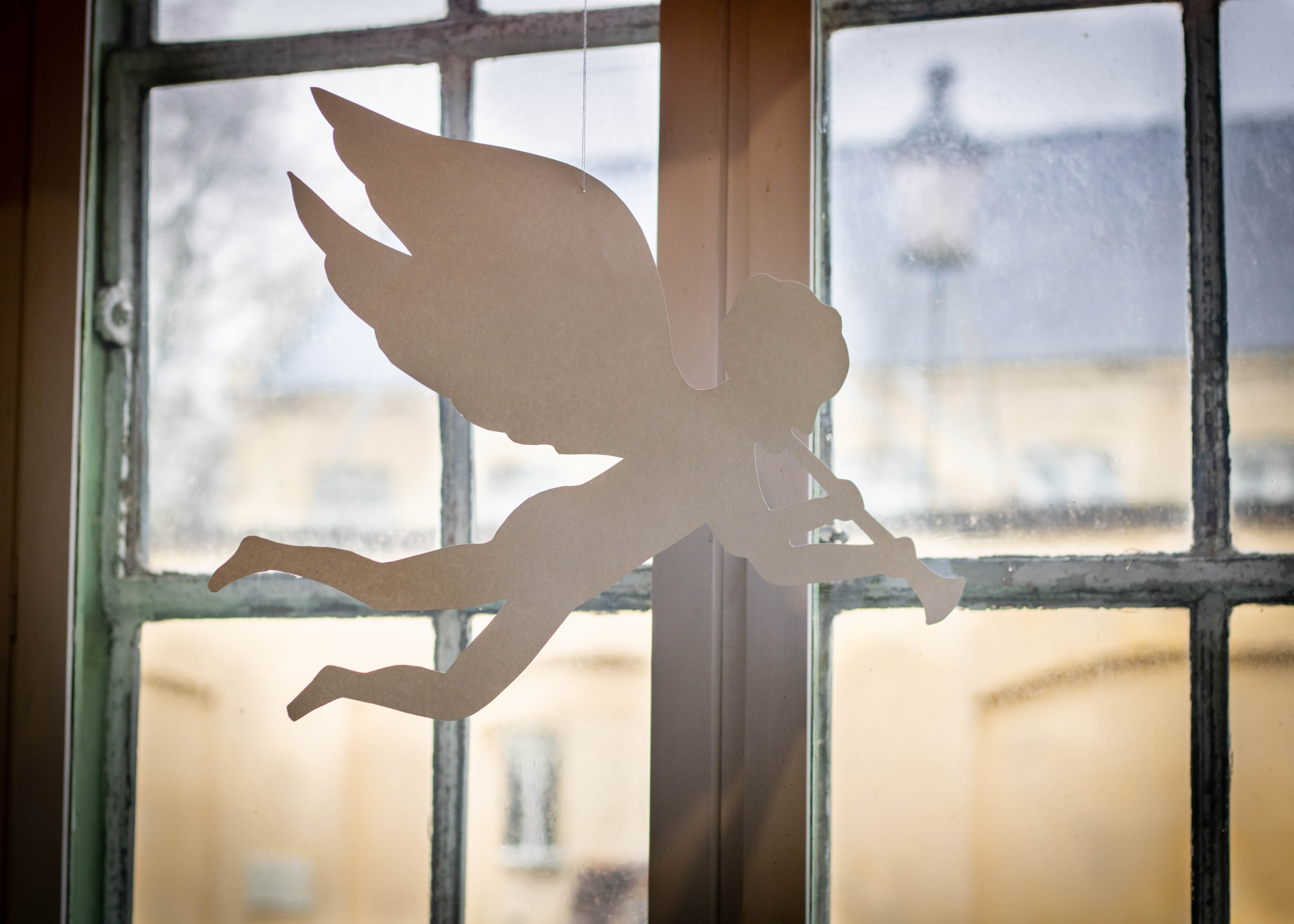 Engel i vindue jul i Svendborg 