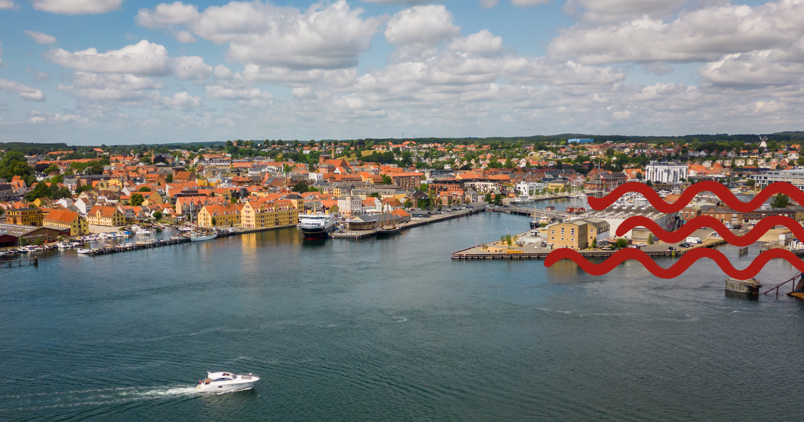 Svendborg, drone, havnen