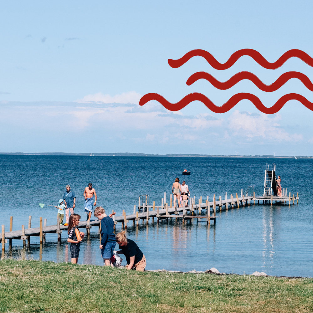 Smørmosen - Thurø Strand Camping, Sommer ved Sundet
