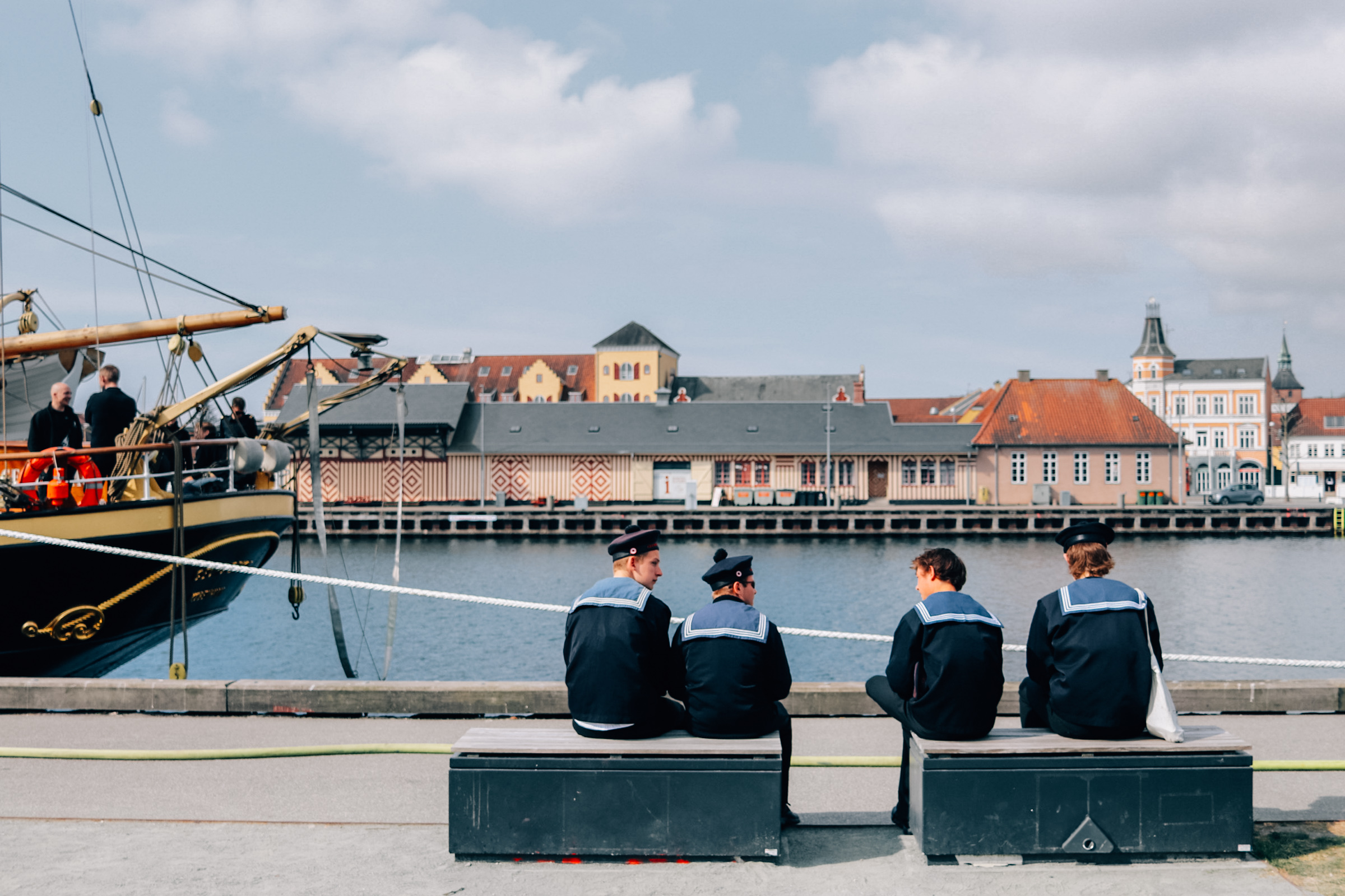 Svendborg Havn, besøg af Georg Stage