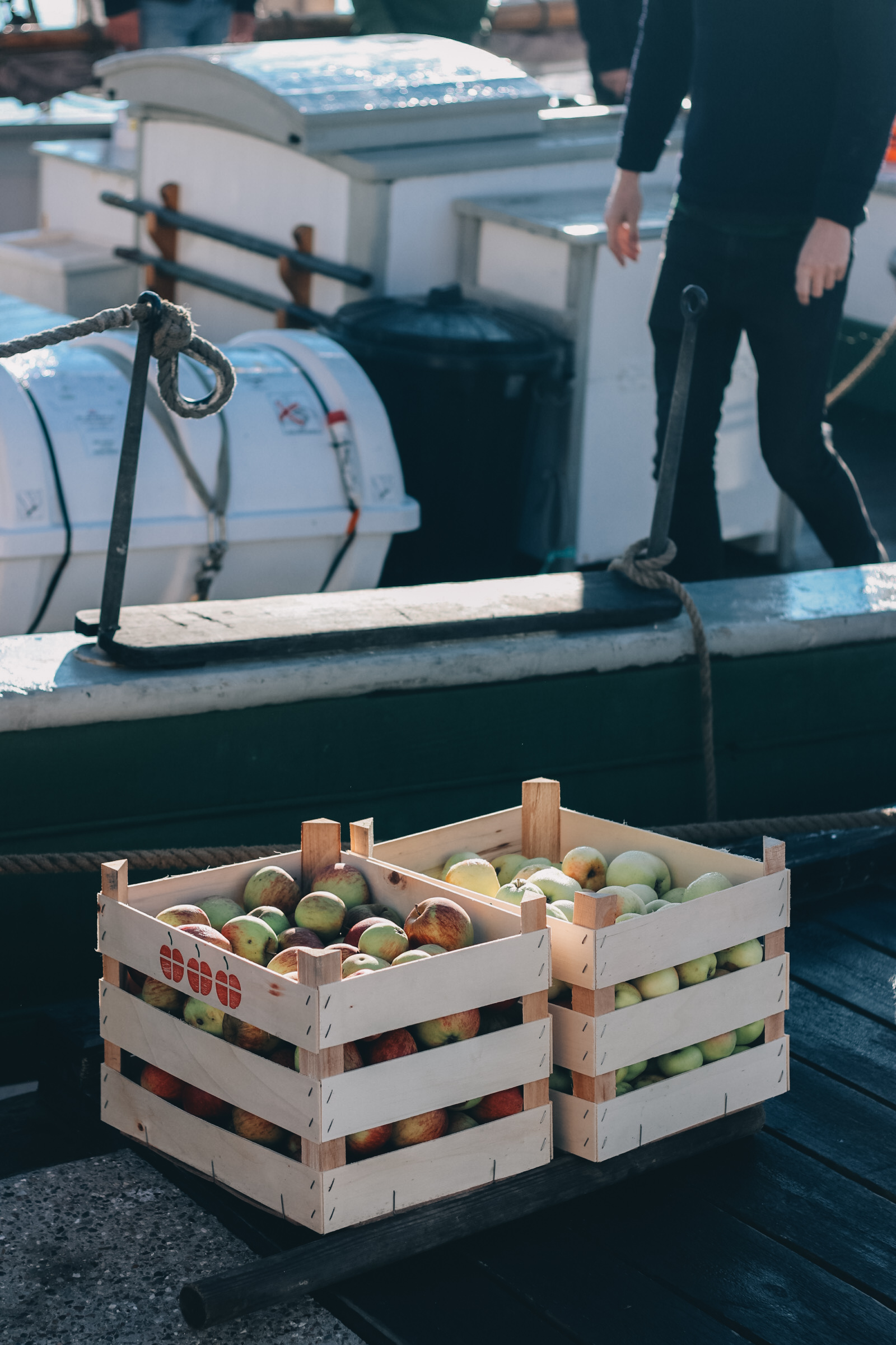 æbler, efterår, skibe, troense